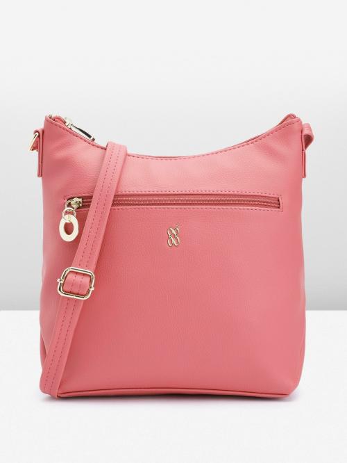 Baggit Pink Polyurethane (PU) Sling Bag For Women