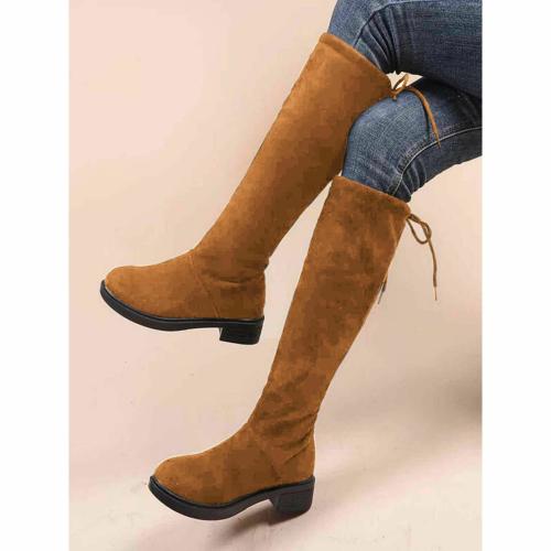 Shoetopia Women Tan Boots