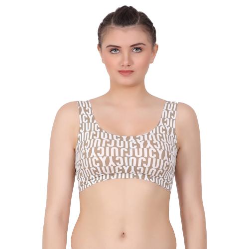 Amour Secret Texture Print Lightly-Padded Seamless Sports Bra For Women SB332 Heena-L
