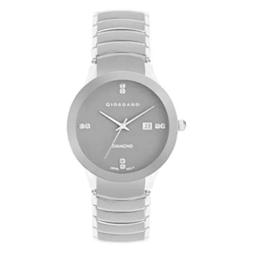 Giordano Analog Grey Dial Gray Strap Watch For Men