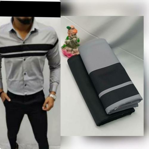 G Square Men Multicolor Printed Cotton Silk Shirt and Trouser Fabric Set