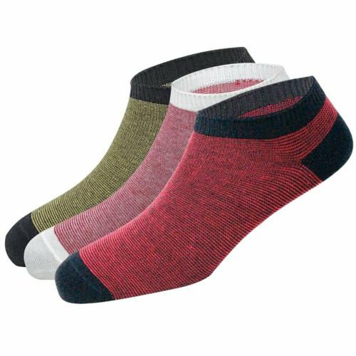 INSTEP Girls Multicolor Cotton Lowcut Socks (11-15Y) - Pack Of 3