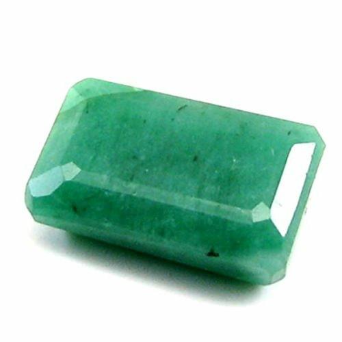 KARIZMA JEWELS Certified 4.27Ct Natural Green Emerald (Panna) Rectangle Cut Gemstone