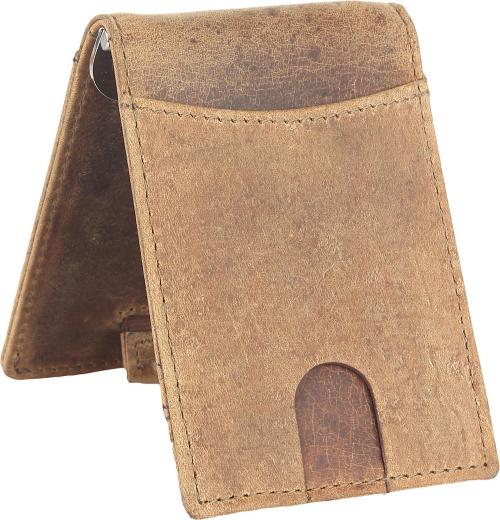 Mantraraj Men Brown Rfid Money Clip