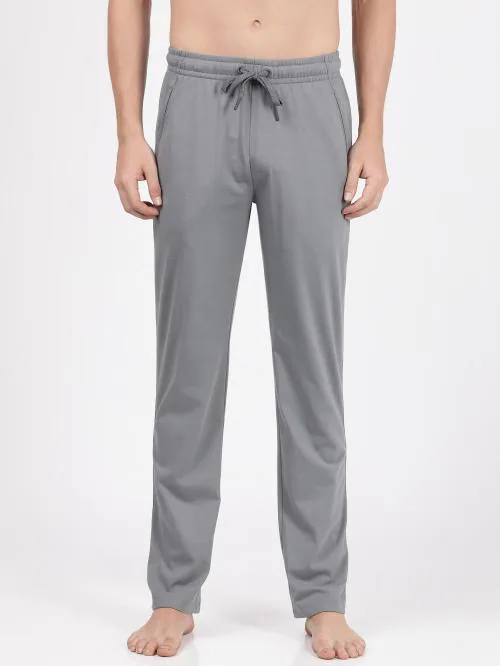 Jockey Style SP27 Men's Super Combed Cotton Rich Slim Fit Trackpants with Zipper Pockets and Stay Fresh Treatment - Performance Grey