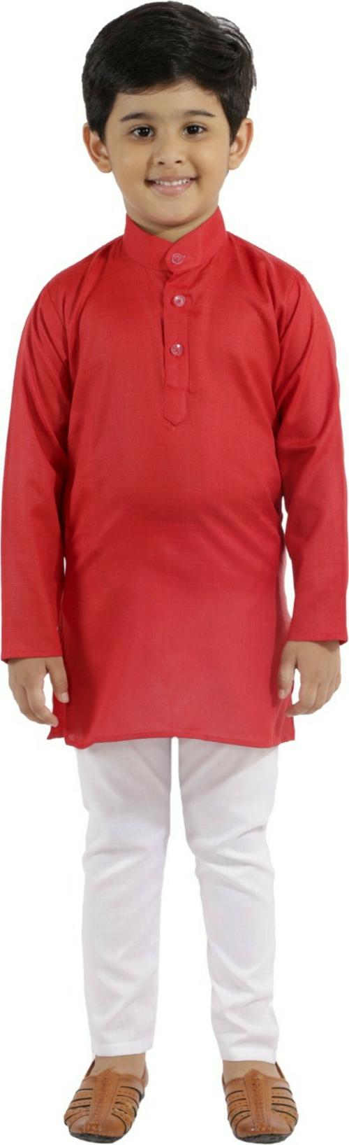 Buy Fourfolds Boys Full Sleeve Kurta and Pyjama Set Online at Best