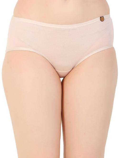 LAK 18 Women's Nylon Seamless Panties High Waist Brief Fit Underwear Full Coverage Ladies Brief for Daily Use (PINK_XL)