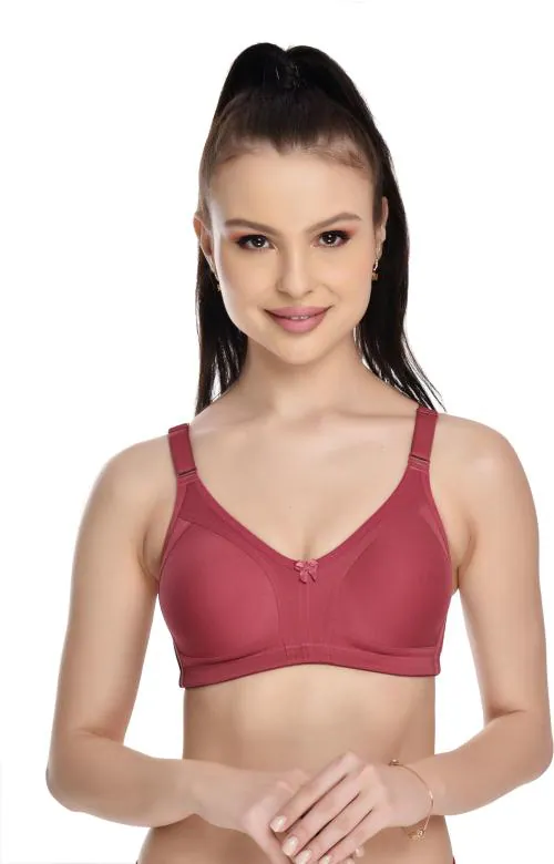 Alishan Pink Cotton Blend Full Coverage Non Padded Bra Bra - 38C
