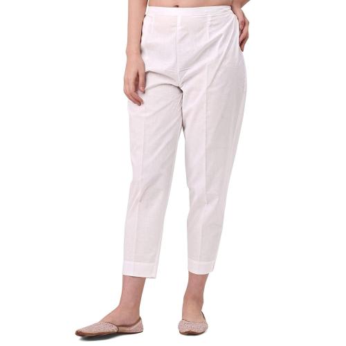 RGHT Women Grey Cotton Cambric Palazzo Pant