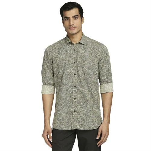 COLORPLUS Men Medium Khaki Casual Shirt