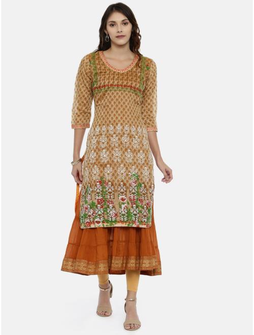 Souchii Cotton Dress Brown Size L