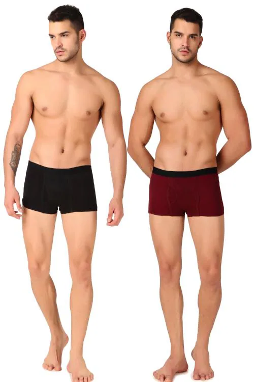 Inner Element Men's 100% Cotton Boxer Briefs / Trunk drawers - PACK OF 2