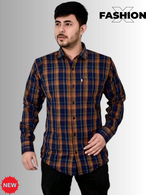 Marc Laurent Men Regular Fit Checkered Spread Collar Casual Shirt