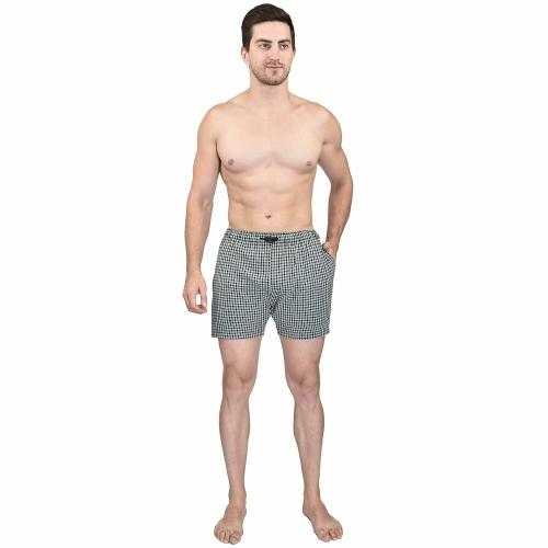 Ameena Store Men's Ultra-Light Soft Cotton Checkered Boxer Shorts with Pocket || Soft Comfortable
