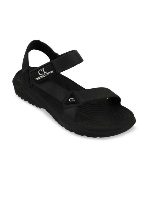 Carlton London Black Sports Sandals for Men