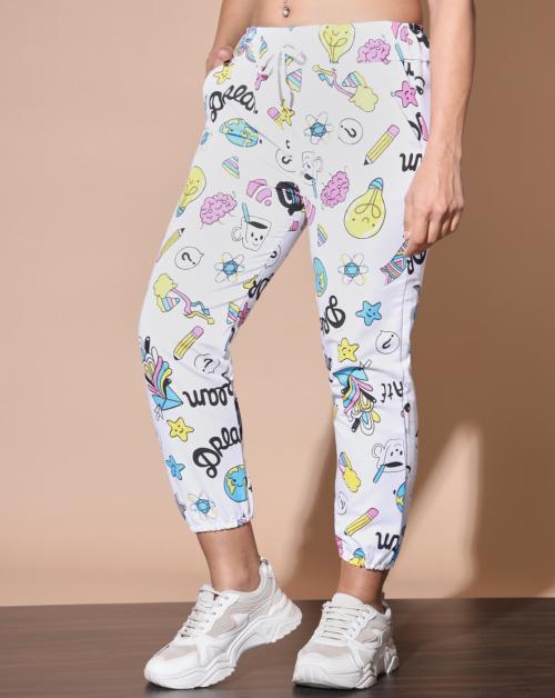 BuyNewTrend White Toko Twill Women Jogger Pant