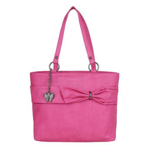Butterflies Womens Pink Handbag (Bns 0687Pk)
