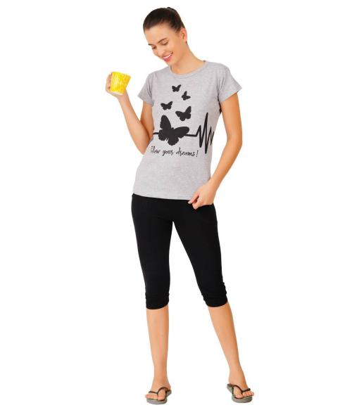 Jocker Star Print Cotton Pack Of 10 Capri Set