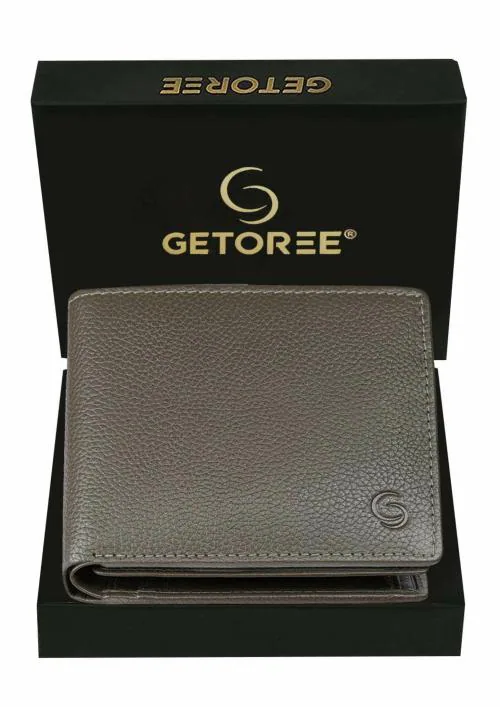 Buy GETOREE Green Florence Genuine Leather Rfid Wallets for Men's ...