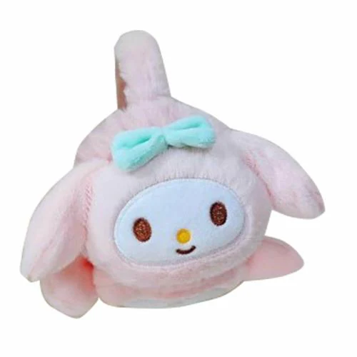 Handcuffs Kids Earmuffs Boys Girls Fur Ear Warmers Cute Cartoon Animal Winter Ear Muffs (Pink & Light Blue)