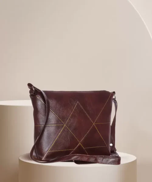 Blubags Dark Brown Women Fashionable American Stitch