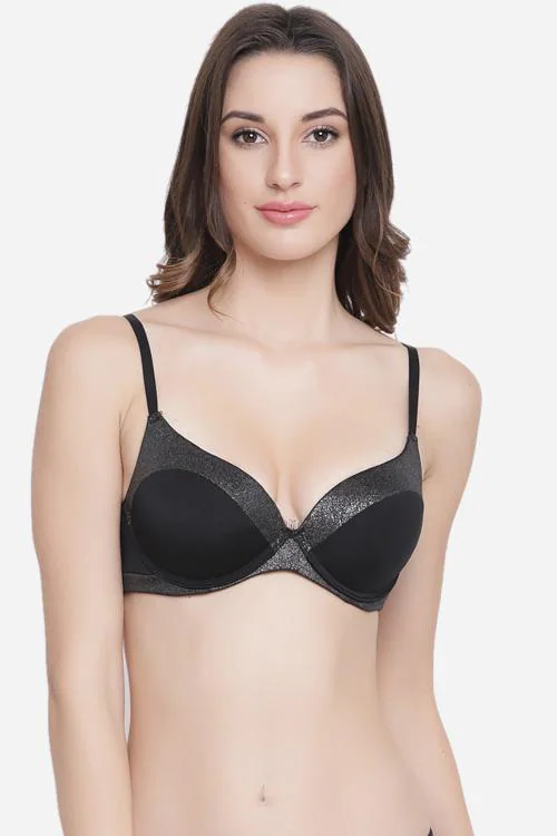 Buy PrettyCat Black Solid Polyester Blend Push-Up Bra For Women  (PC-BR-6001) Online at Best Prices in India - JioMart.
