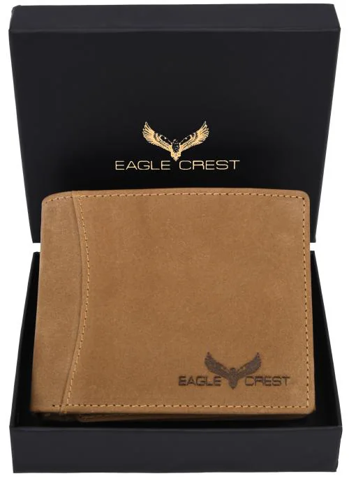 Eagle Crest Vintage Tan Nova RFID Blocking Leather Wallet for Men