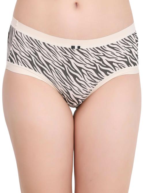 Kritziee Women's Zebra Print Panty (Black)