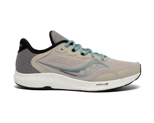 Saucony Men's Freedom 4 Running Shoe, STONE/ALLOY