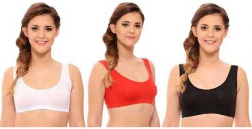 Comfystyle Women Multicolor Cotton Blend Pack Of 3 Full Coverage Non Padded Bra
