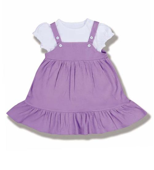 KITEX Baby Girls Shortsleeve Knee length Top & Dress Dark Blue 22062G