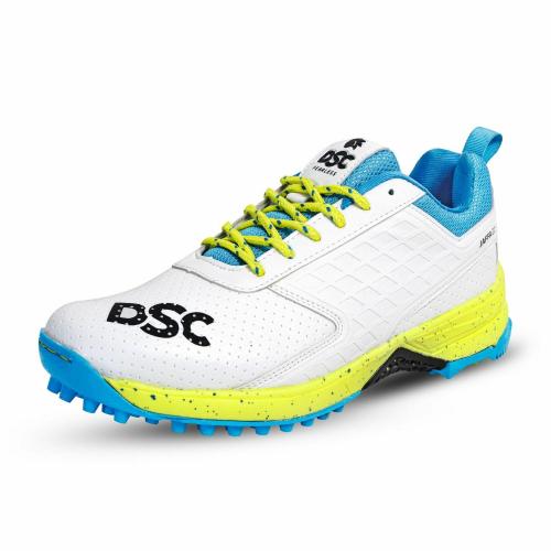 DSC Jaffa 22 Cricket Shoes, Color - White / Lemon Yellow, UK 9