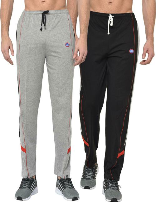 Buy Vimal Jonney Men Multicolor Solid Cotton Blend Track Pants (Pack of