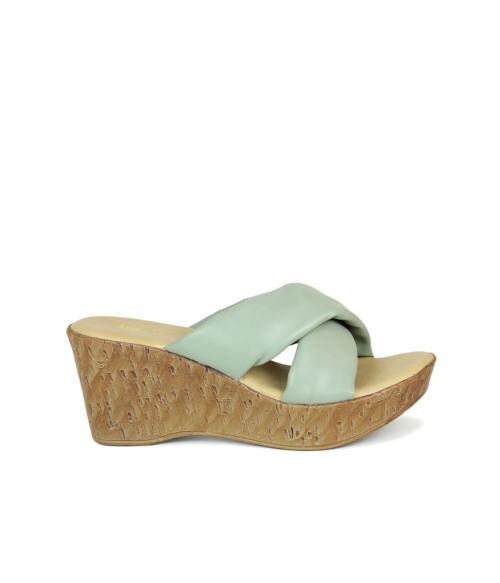Inc.5 Green Cross Strap Wedges