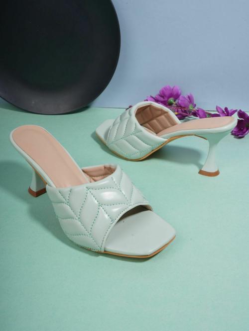 Mijas Trendy Green Heel Sandals for women