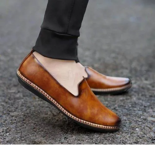 ARICS All Type Kurta Pajama Casual Shoes For Men For Men (Tan)