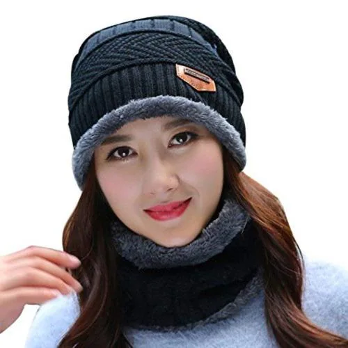 Buy Eastern Club Soft Warm Snow Fleece Knitted Woolen Beanie