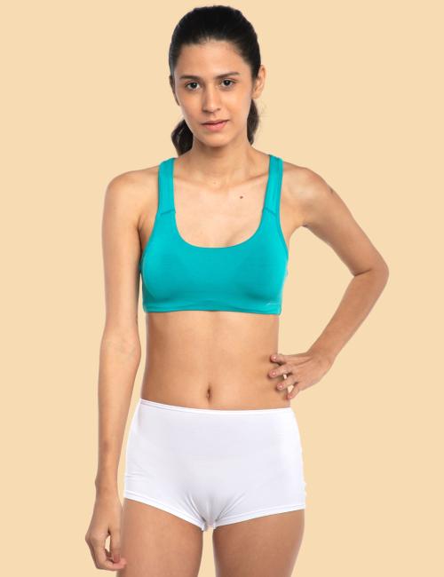 AshleyandAlvis Anti Bacterial, Bamboo MicroModal, Premium Panty, Women Boysleg brief, No Itching, 3X Moisture Wicking Daily use Underwear, 5X Softer (Color-WHITE) (Size-L) (PACK OF 1)