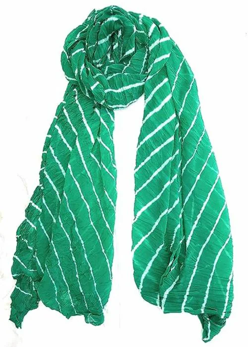 M S BANDHANI Women's Chiffon Leheriya Dupatta
