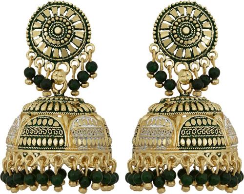 Darsha Collections Brass Plated Alloy Multicolor Jhumki Earring (Girls And Women)