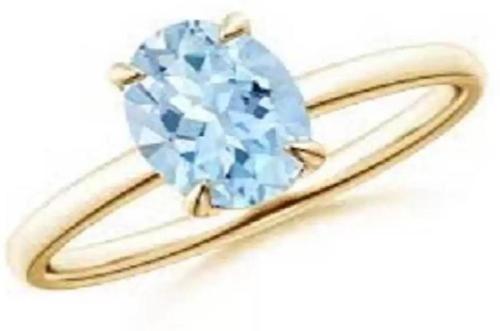 Chopra Gems & Jewellery Gold Plated Brass Blue Topaz Panch Dhatu Stone Ring (Men and Women) - Free Size