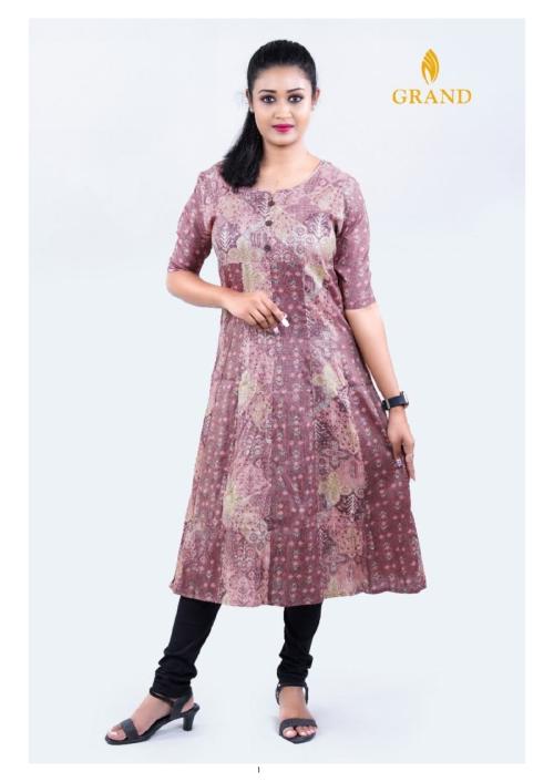 Grand Women's Round Neck Kurtis - ( XXL ,Pink )