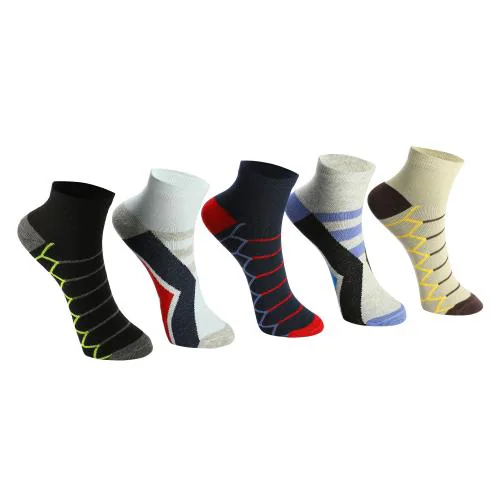 SOX 23 Kids Boys Cotton Ankle Socks- Assorted Designs, Ideal for the Summer Season, Comfortable & Durable- Pack of 5 Pairs, Combo