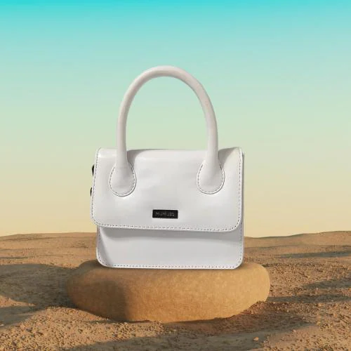MUMUSO Flap Handle Smart Sling Bag - White