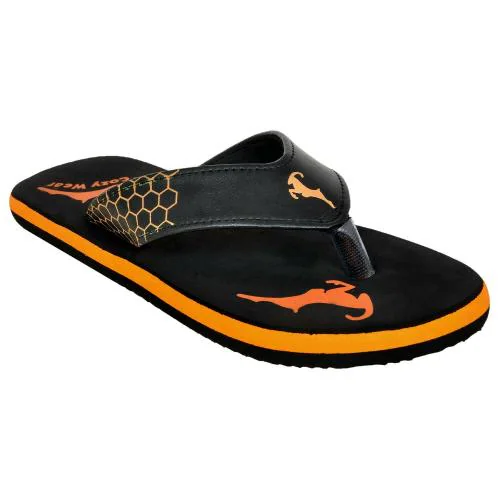 Cozy Wear Premium Slippers Ergonomic Rubber Sandals with Arch Support & Soft Cushioning, Casual Indoor & Outdoor Water Resistant Slippers G-185 Orange (10)