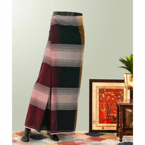 Lungi - Black - Striped - Free Size
