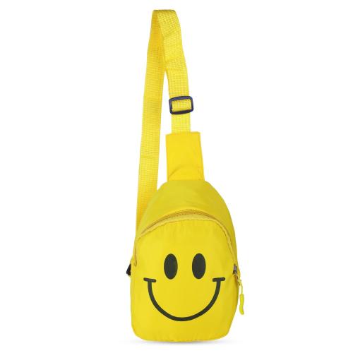 RIDDHI BAG Smiley Face Yellow Crossbody Bag for Kids