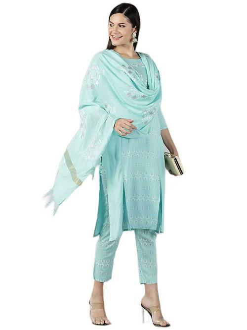Buy Bani Women Light Blue Kurta Set Online at Best Prices in India