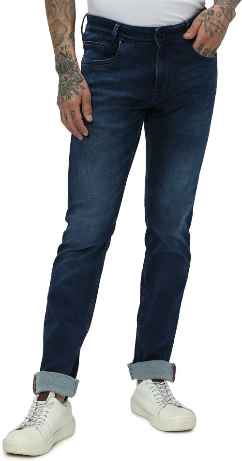 Mufti Dark Indigo Blue Super Slim Fit Flyweight Jeans