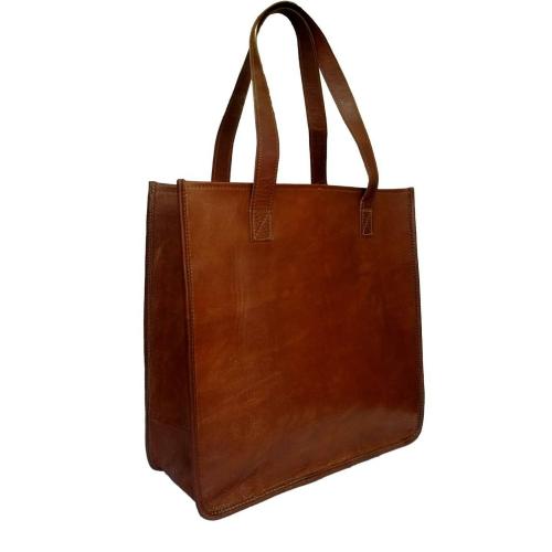 MaheTri Brown Leather Handbag For Women and Girls